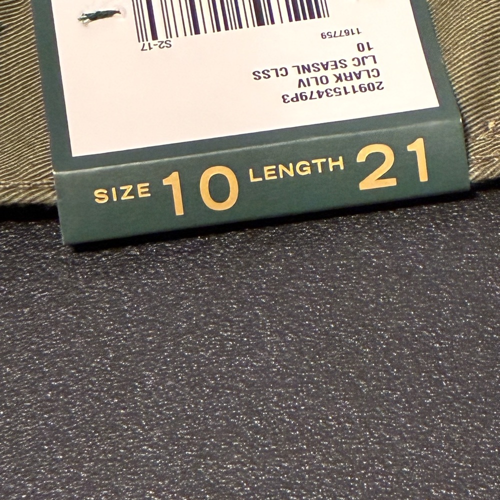 Lauren Ralph Lauren Classic Mid Calf Capri Pants Women’s Sz 10 Olive Green - Picture 15 of 15